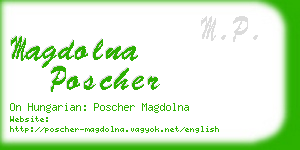 magdolna poscher business card